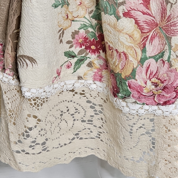 Handmade Upcycled skirt with ties on sides S-XL - Picture 4 of 9